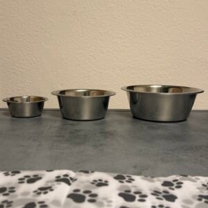 Gamelle personnalisée pattoune et prénom sticker