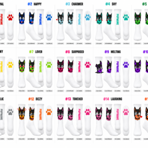 Chaussettes PUPMOJI - 15 expressions et couleur au choix