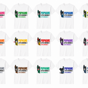 T-shirt blanc PUPMOJI - 15 expressions et couleur au choix