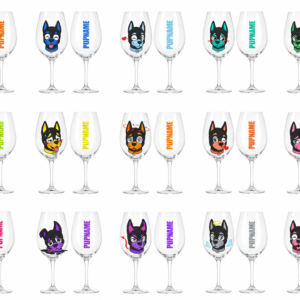 Verre à vin PUPMOJI - 15 expressions et couleur au choix
