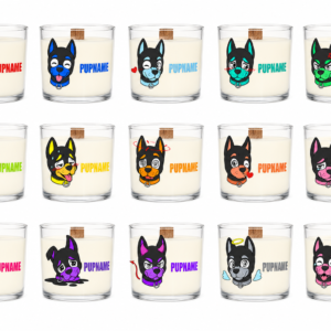 Bougie PUPMOJI - 15 expressions et couleur au choix