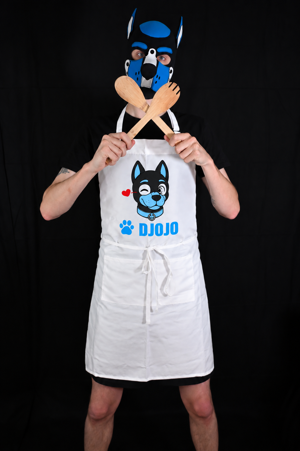 Tablier de cuisine PUPMOJI - 15 expressions et couleur au choix