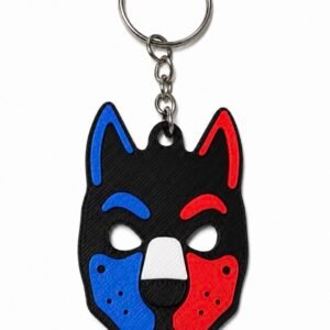 Porte clé pup - bleu blanc rouge 🇫🇷